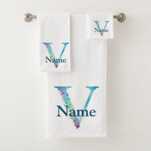 Lettre V Monogramme Ensemble de cadeaux de bain in