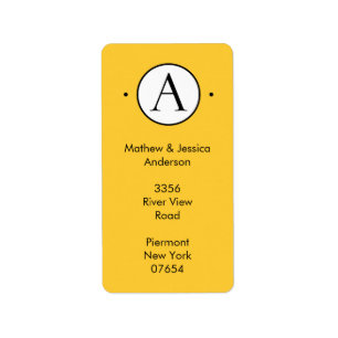 Lettre verticale étiquettes s-adresse de