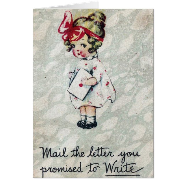 LETTRE vintage T'AS Promis Fille (Devant)