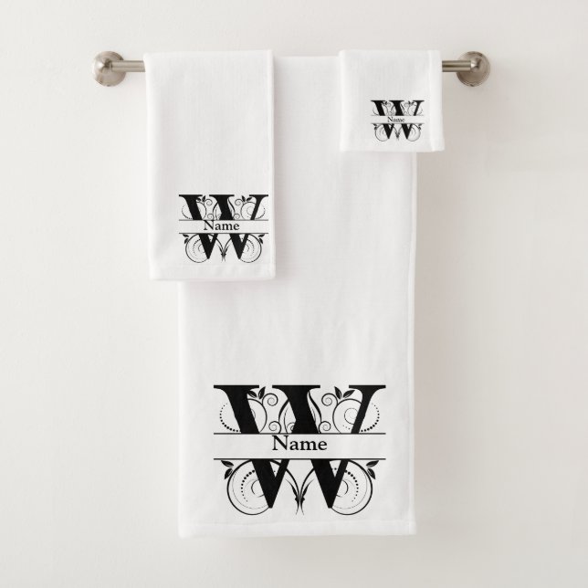 Lettre W Monogramme Ensemble de cadeaux de bain in (En situation)
