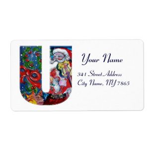 LETTRE XMAS U /SANTA CLAUS AVEC MONOGRAM VIOLIN