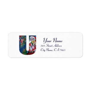 LETTRE XMAS U /SANTA CLAUS AVEC MONOGRAM VIOLIN