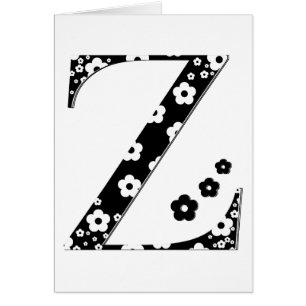 lettre Z à motifs floraux