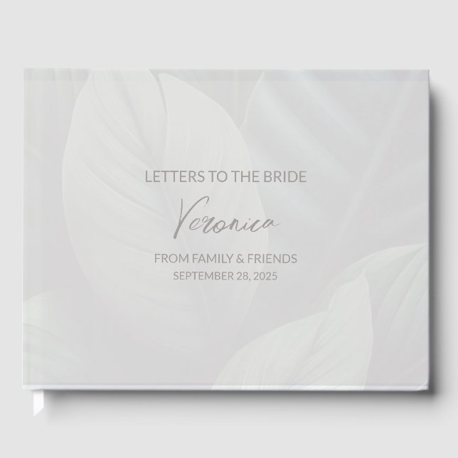 Lettres à la mariée Keepsaké Carnet livre d'invité (Recto)