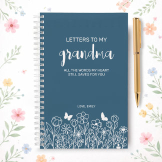 Lettres à ma grand-mère Journal de deuil en bleu o