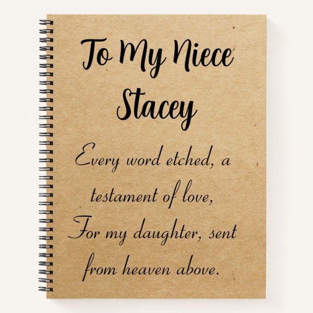 Lettres à ma nièce carnet personnalisé personnalis (Devant)