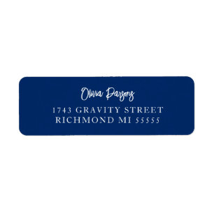 Lettres à main bleu gras minimes