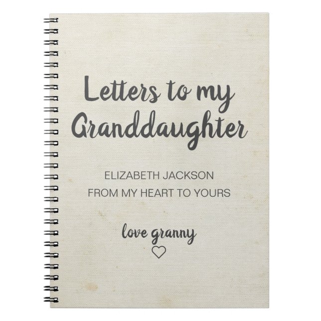 Lettres à mon grand-fille Keepsaké Journal (Devant)