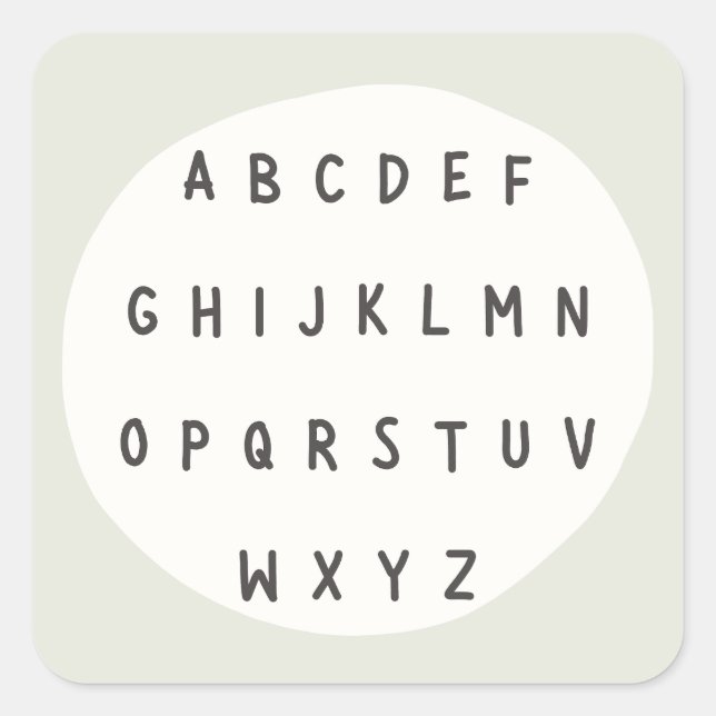 Lettres ABC. alphabet. Stickers & Étiquettes (Devant)