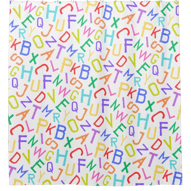 Lettres Alphabet arc-en-ciel Enfants rideau de dou (Devant)