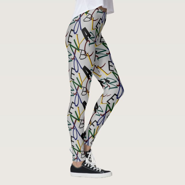 Lettres Alphabet Funky Leggings (Droite)