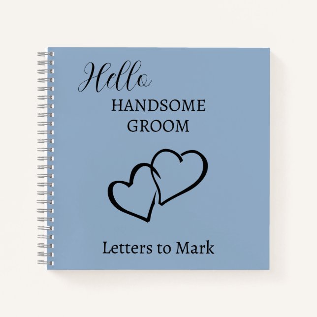 Lettres au Carnet personnalisé bleu de la pièce (Devant)