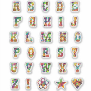 Lettres audacieuses tendance   Stickers Alphabet M