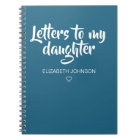 Lettres bleues turquoises au Journal de ma fille