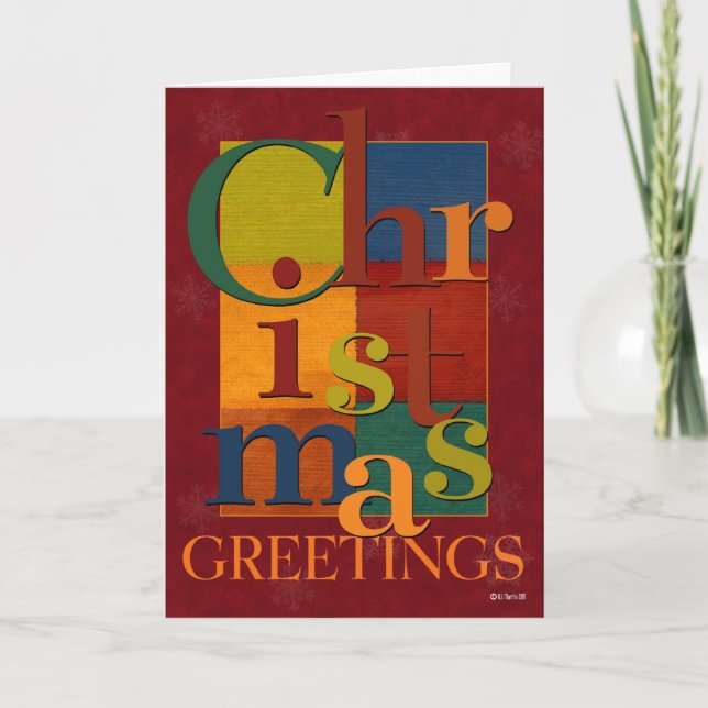 Lettres brouillées Carte de Noël (Devant)