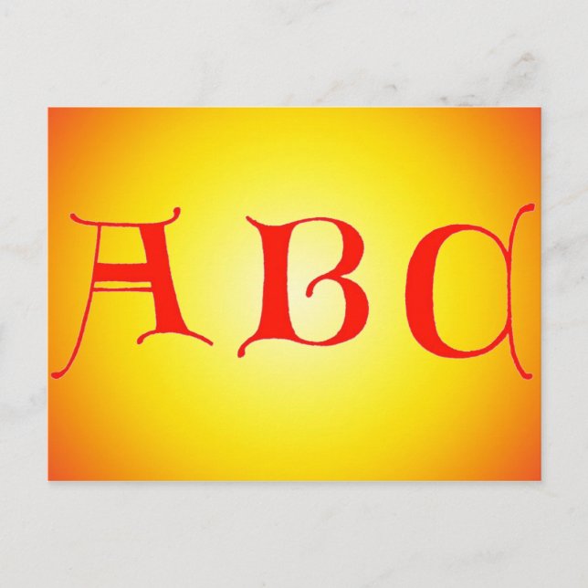 Lettres Carte postale ABC (Devant)