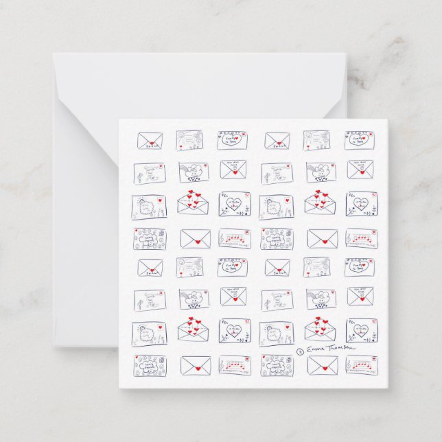 Lettres d'amour directement de la carte d'appartem (Devant)