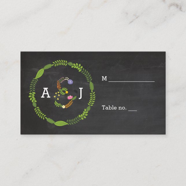 Lettres d'amour florales Cartes d'escorte Mariage  (Devant)