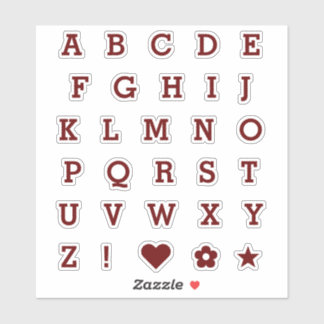 Lettres de Bourgogne profonde | Stickers Alphabet