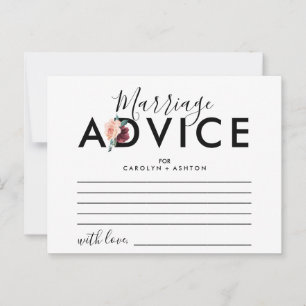 Lettres de fleurs   Cartes d'avis de mariage Maroo