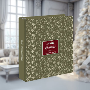 Lettres de Noël rétro ho ho ho classeur vert