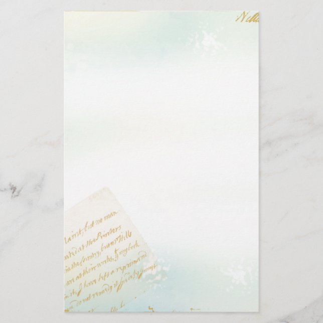 Lettres de papeterie de Paris dans le bleu (Devant)