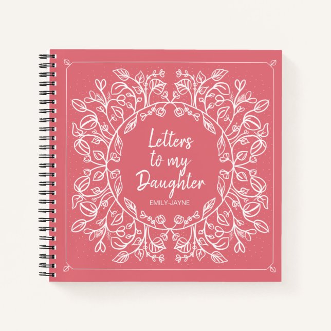Lettres florales à ma fille Keepsaké Journal (Devant)