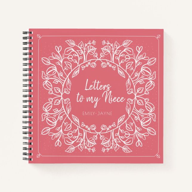 Lettres florales à My Niece Keepsaké Journal (Devant)