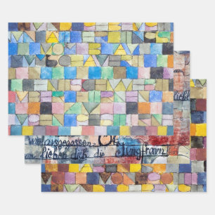 Lettres Paul Klee enveloppant des feuilles de papi