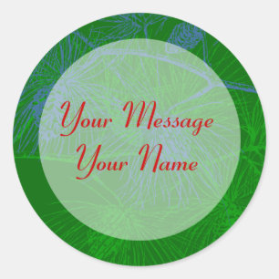 Lettres rouges pin vert Stickers de vacances perso