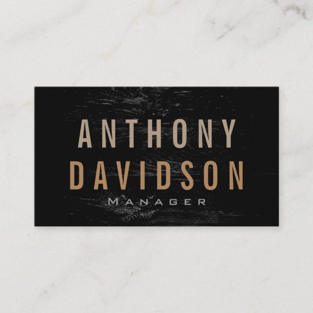 Lettres texte Gris Gras Moderne Carte de visite (Devant)