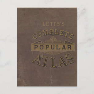 Letts's popular atlas postcard