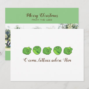 "Lettuce Adore Him" Carte de Noël