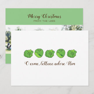 "Lettuce Adore Him" Carte de Noël