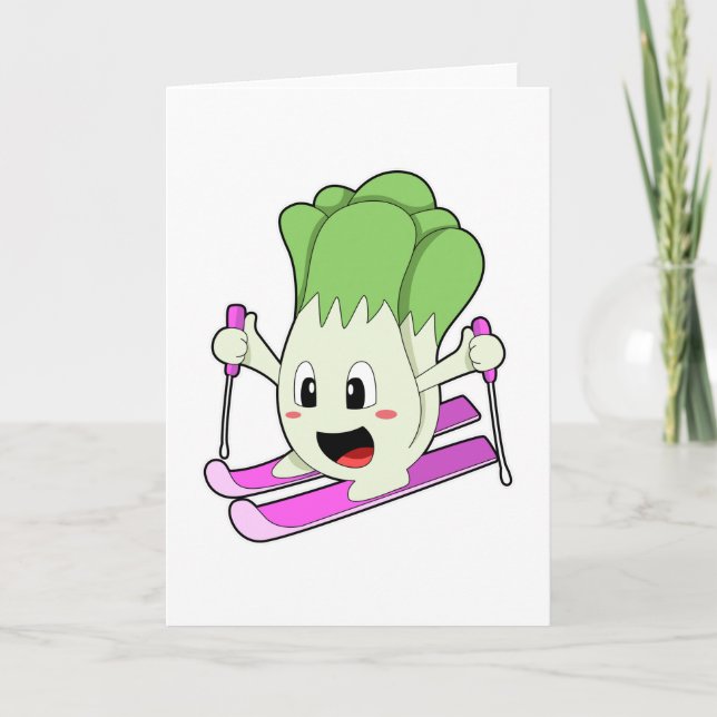 Lettuce as Skier with Ski Card (Front)