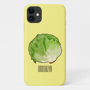 Lettuce cartoon illustration  iPhone 11 case