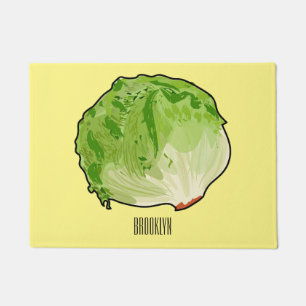 Lettuce cartoon illustration  doormat