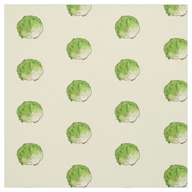 Lettuce cartoon illustration fabric (Swatch)