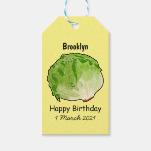 Lettuce cartoon illustration  gift tags