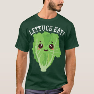 Lettuce Eat, Vegan Kawaii Salad Veganism Vegetaria T-Shirt