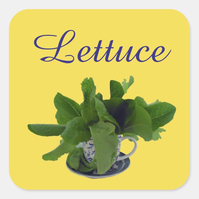 Lettuce Garden Square Sticker (Front)
