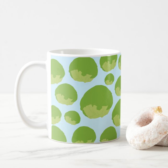 Lettuce Pattern Coffee Mug (With Donut)