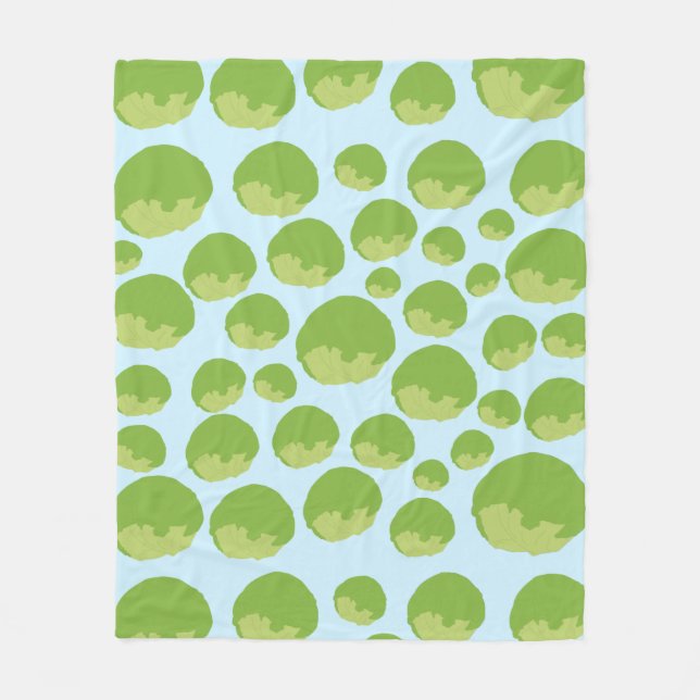 Lettuce Pattern Fleece Blanket (Front)