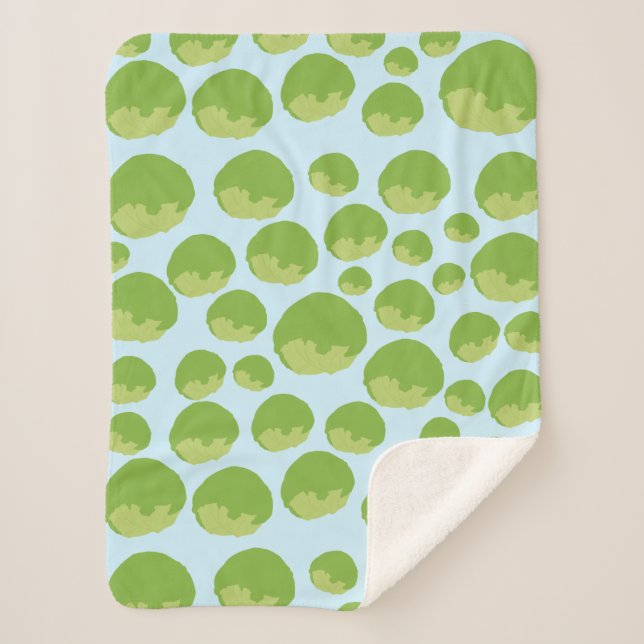 Lettuce Pattern Sherpa Blanket (Front)