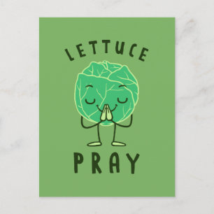 Lettuce Pray Postcard