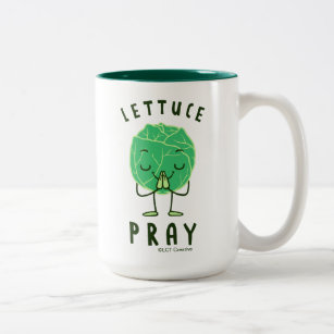 Lettuce Pray Two-Tone Coffee Mug