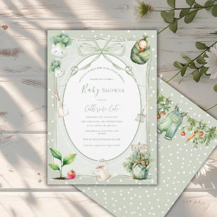 Lettuce Welcome Our Little Sprout Baby  Invitation