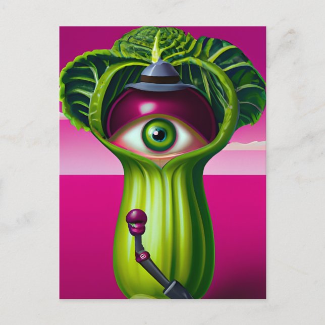 Lettuce With an Eye Postcard (Front)