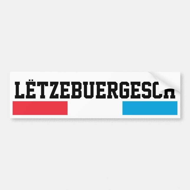 Lëtzebuergesch Bumper Sticker (Front)
