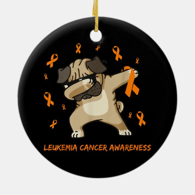 leucémie cancer conscience Céramique Ornement (Dos)